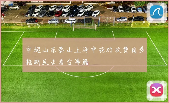 中超山东泰山上海申花对攻费南多抢断反击看台沸腾